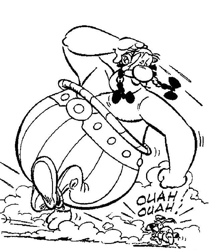 coloriage idefix court apres obelix